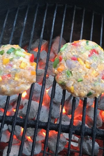 Shrimp Burger on the Grill