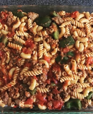 Beefy Pasta in the 9x13 Pan