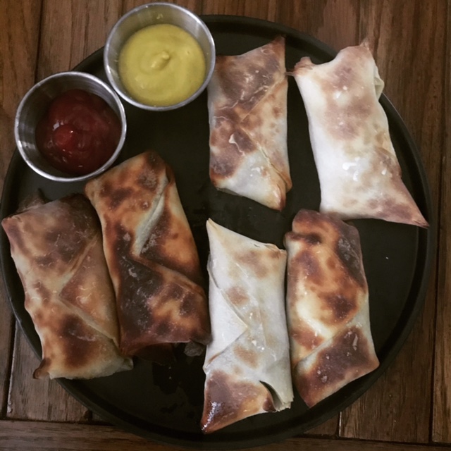 Plated with condiments!