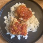 Salsa Chicken Thighs over Rice