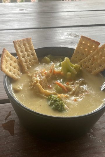 Broccoli Cheddar Chicken Soup