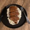 Sliced Brisket over Mashed Potatoes